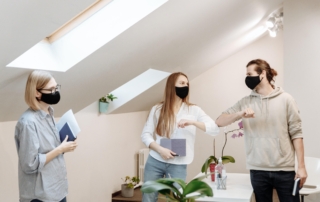 Post pandemic change in how employees greet each other